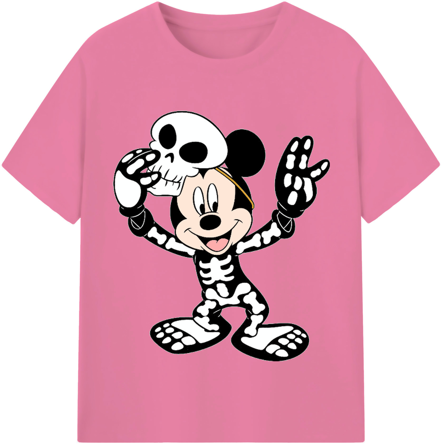 （画像用） ミッキーマウス Mickey Mouse 綿100％半袖Tシャツ（フロントプリント）